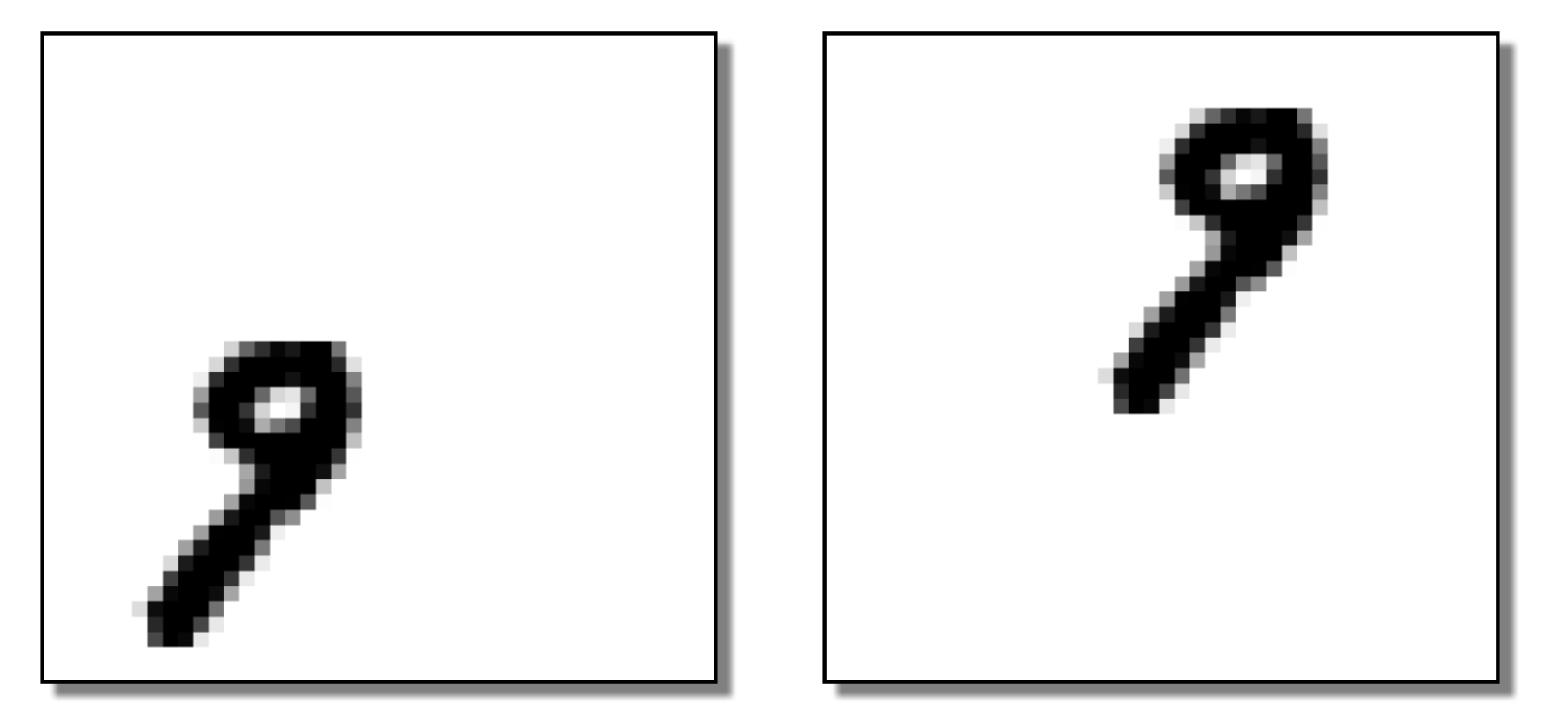 Two examples of the same digit from the MNIST dataset.